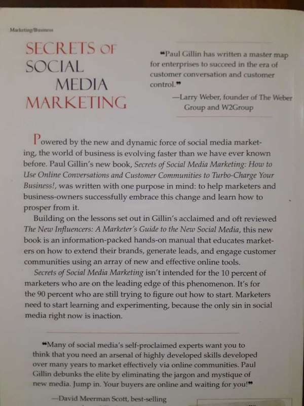 Secrets of Social Media Marketing ~ Paul Gillin