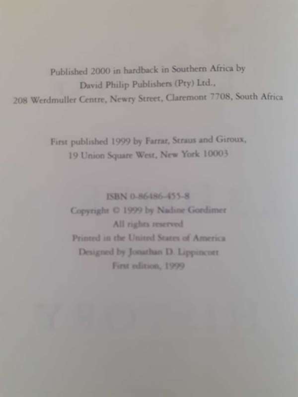 Living in Hope and History: Notes from Our Century ~ Nadine Gordimer