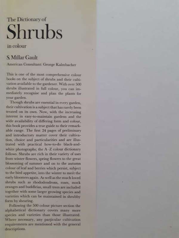 The Dictionary of Shrubs in Colour ~ S Millar Gault