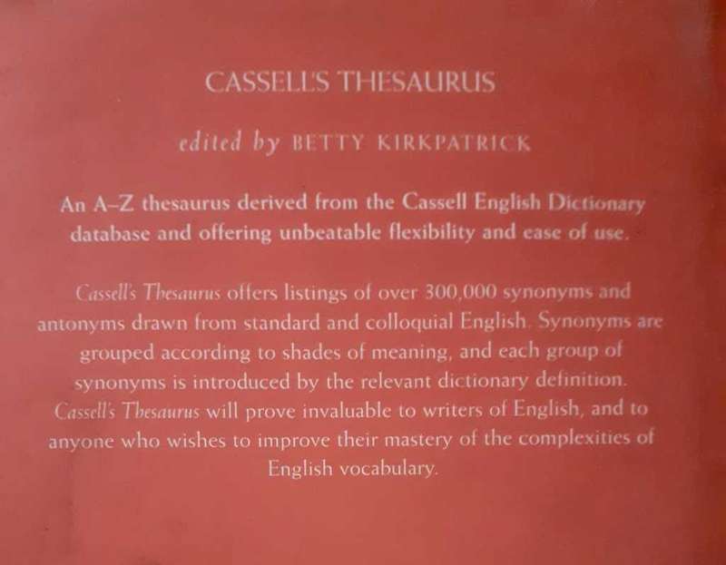 Cassell`s Thesaurus ~ CASSELL