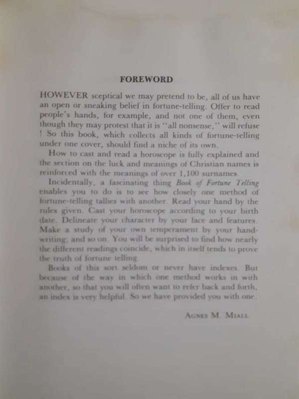 The Book of Fortune Telling ~ Agnes M Miall