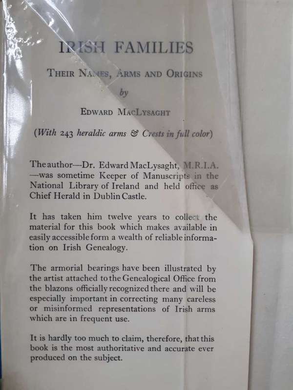 Irish Families ~ Edward MacLysaght