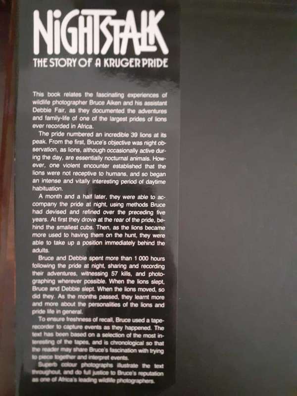 (signed) Nightstalk - The Story of a Kruger Pride ~ Bruce Aiken