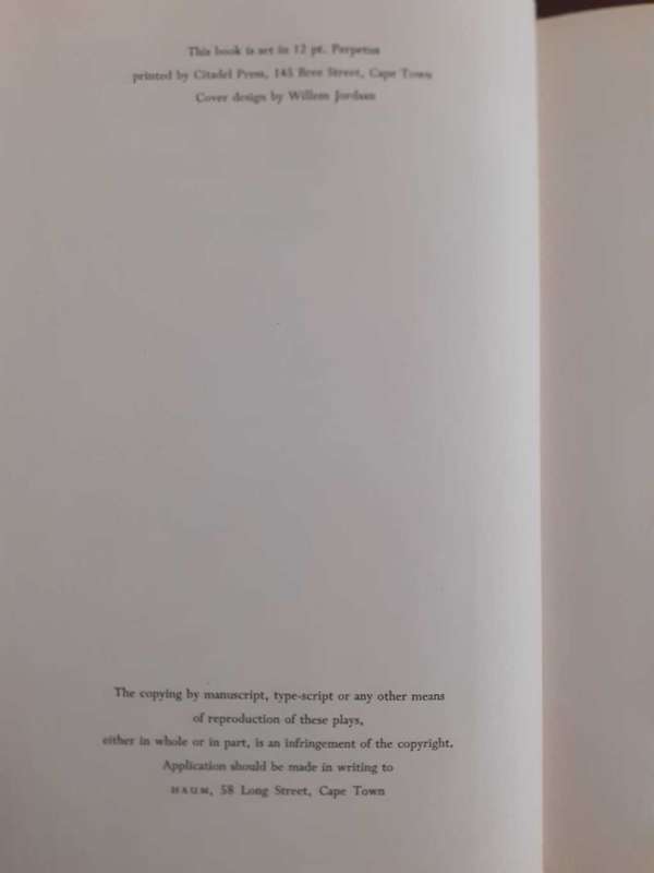 The Two Lamps ~ a play by Uys Krige