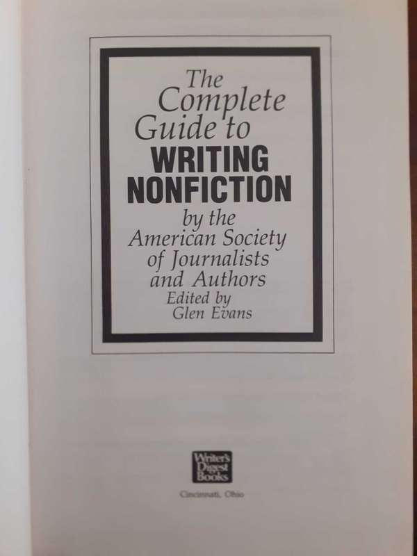The complete Guide to writing Non-Fiction ~ WRITER'S DIGEST BOOKS