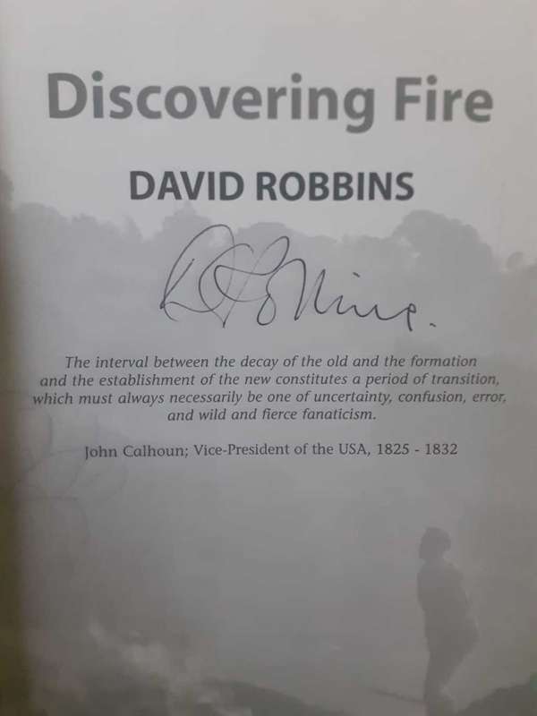 (signed) Discovering Fire ~ David Robbins