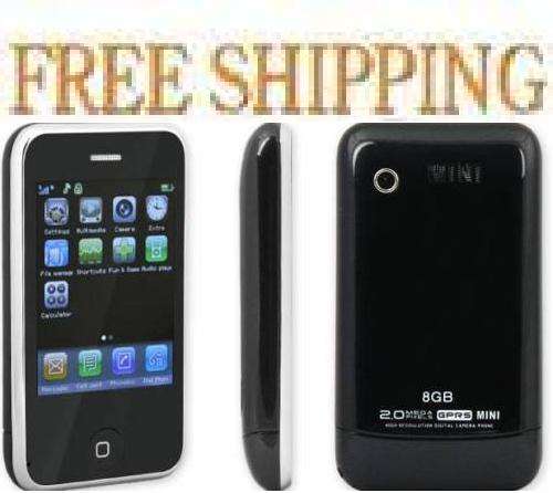 LOWEST PRICE - Mini i9 Dual Sim Touch Screen Black FREE SHIPPING