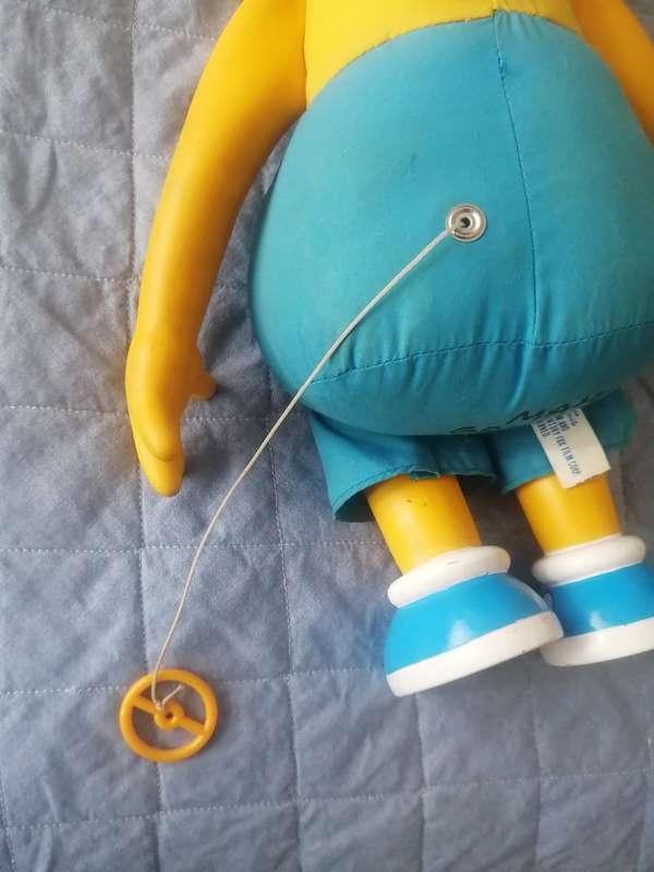Bart Simpson 1990 Pull String Plush Doll Figure 18in Tall,