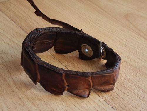 Crocodile Dundee style crocodile leather bracelet