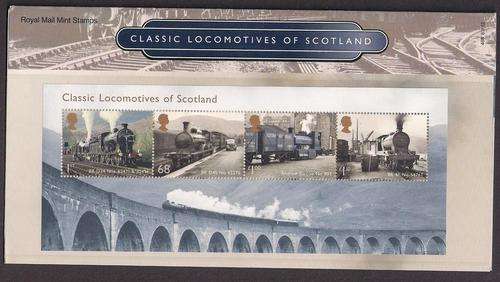 GREAT BRITAIN PRESENTATION PACK (CLASSIC LOCOMOTIVES OF SCOTLAND) RECENT 8TH MARCH 2012.