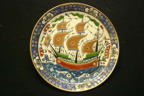 GREEK HAND MADE WALL PLATE.