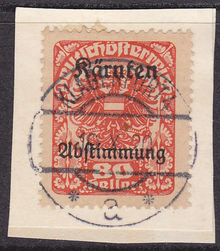 AUSTRIA OVERPRINT ON PIECE.