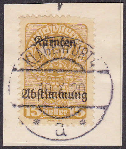 AUSTRIA OVERPRINT ON PIECE.