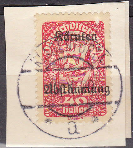 AUSTRIA OVERPRINT ON PIECE.