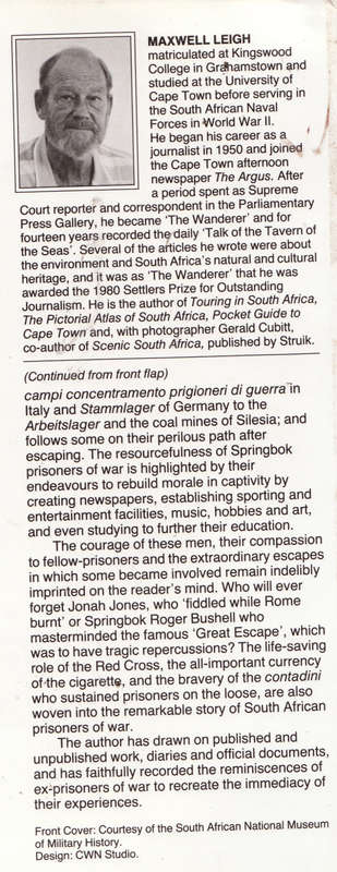CAPTIVES COURAGEOUS. - SOUTH AFRICAN PRISONERS OF WAR WORLD WAR II. - (MAXWELL LEIGH). - HARDCOVER.