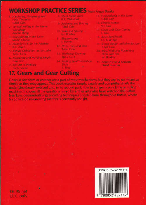 GEARS AND GEAR CUTTING.