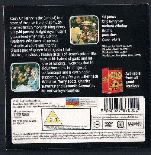 CARRY ON HENRY  (1DISC)