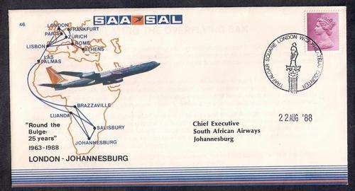 RSA. SAA-SAL. LONDON - JOHANNESBURG. COVER