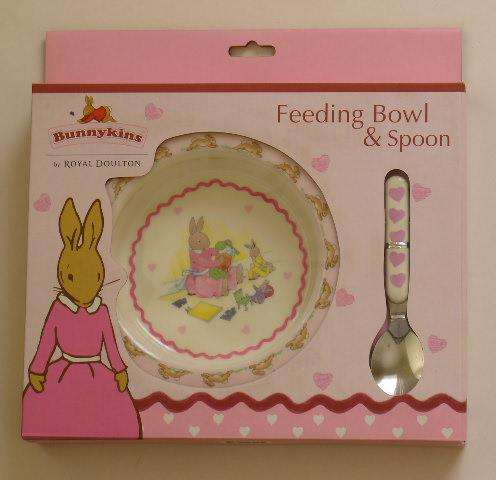 Royal Doulton Bunnykins Feeding Bowl & Spoon (Girls)