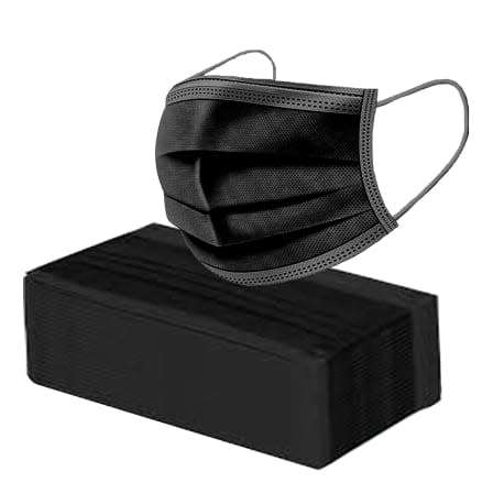 Disposable Face Masks Box of 50`s (Black)