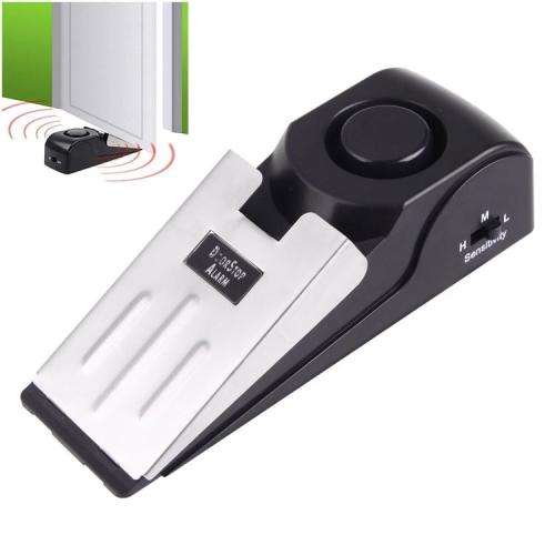 Door Stop Wedge Alarm for Home and Travel(black)