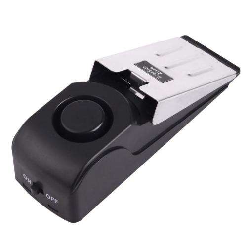 Door Stop Wedge Alarm for Home and Travel(black)