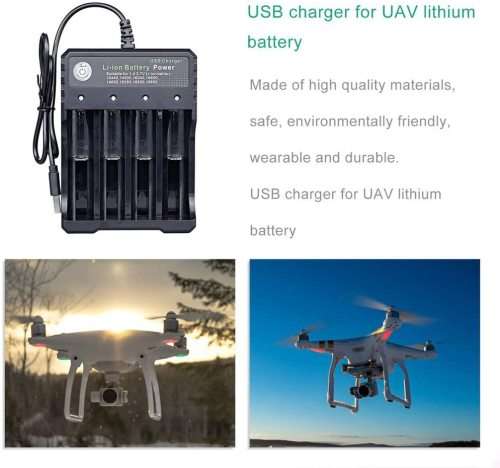 USB 18650 Battery Charger 4 Slots