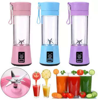 USB Rechargeable Mini Portable Electric Fruit Juicer Blender Smoothie Maker