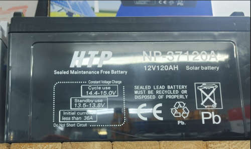 HTP 12V 120AH Solar Battery