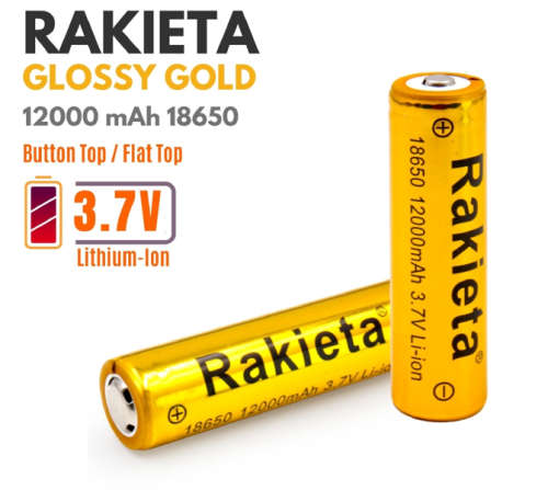 Rakieta Glossy Gold 18650 12000 mAh Batteries (4`s)