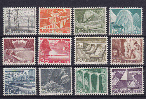 Switzerland 1949 Landscapes AFA 531-42 CV R480 MNH