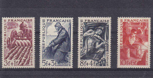 France 1949 Workers Set SG1045-1048 MH
