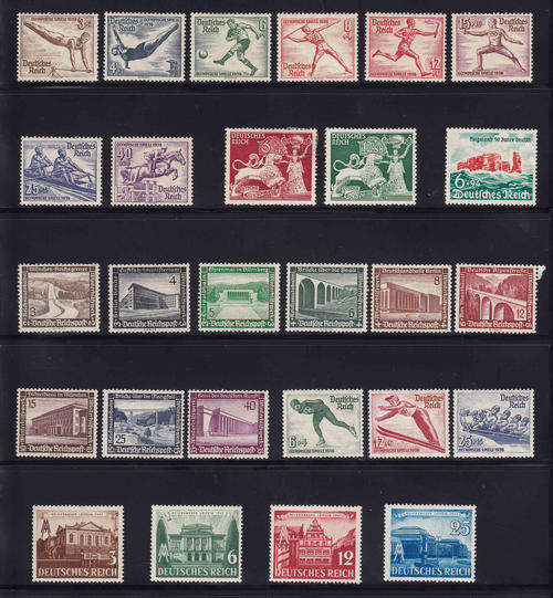 German Reich - Page of Mint Hinged Sets high CV