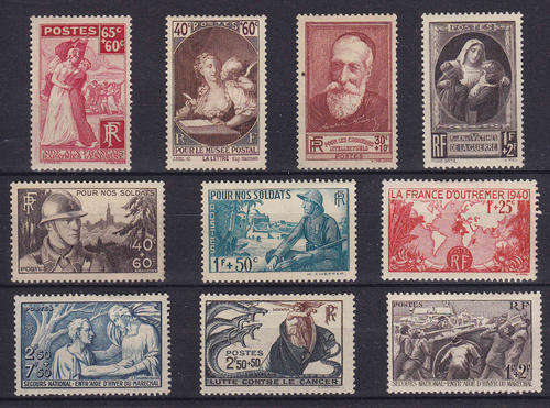 France 1938-41 selection of Mint hinged stamps CV R490++