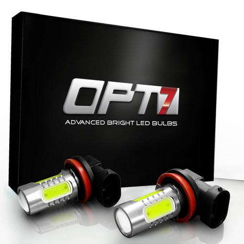 OPT7 H11 6000K cool white FOG LED light.