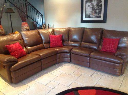 Brown Leather Lounge Suite