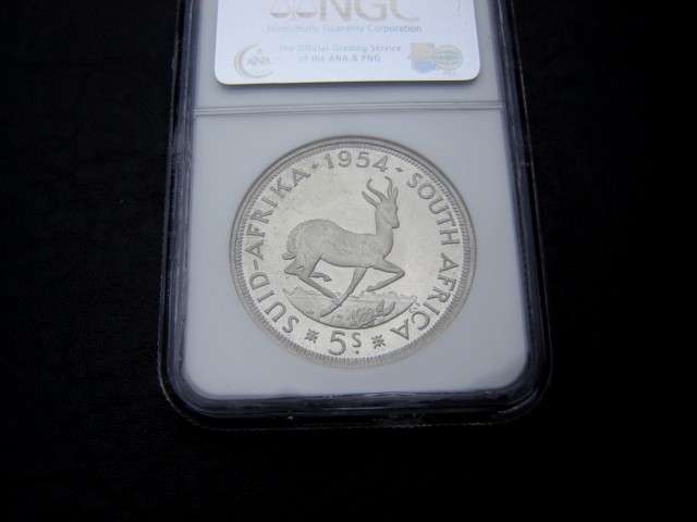 $$$ 1954 5 Shilling NGC PF65 2nd Rarest Date!! $$$