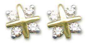 $$$ 0.16 ct YELLOW GOLD DIAMOND EARRINGS $$$