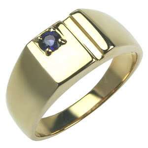 $$$ TOP QUALITY Gold Ring Solid 9k with Sapphire TOP SIZE 7 $$$