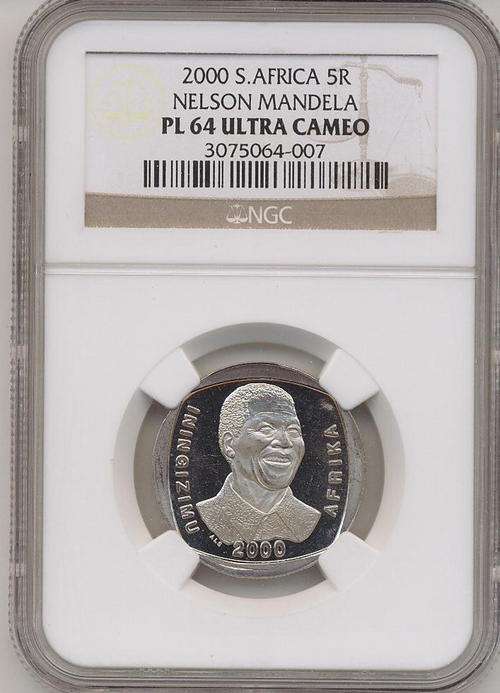 $$$ 2000 Mandela  R5   NGC  PL64 Ultra Cameo! $$$