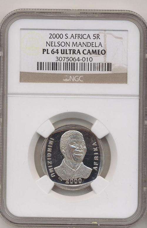 $$$ 2000 Mandela  R5   NGC  PL64 Ultra Cameo! $$$