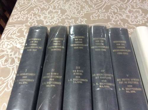 GESKIEDENIS VAN DIE TWEEDE VRYHEIDSOORLOG 1899-1902, volledige stel van 6 volumes , Eerste uitgawes,