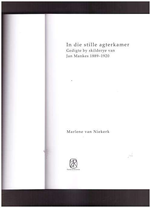 IN DIE STILLE AGTERKAMER, GEDIGTE BY SKILDERYE VAN JAN MANKES 1889-1920