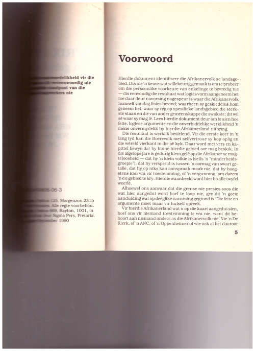 AFRIKANERLAND: `N GEBIEDSAANDUIDING