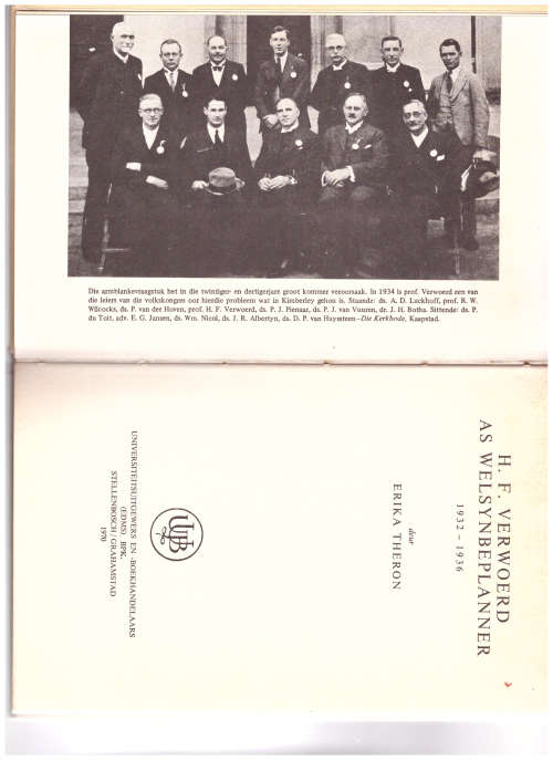 H.F. VERWOERD AS WELSYNBEPLANNER 1932-1936