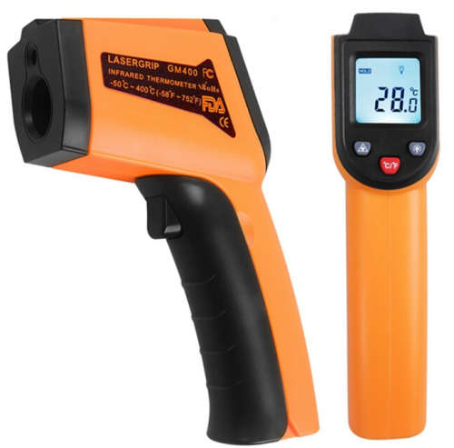 Non-contact Infrared Thermometer, HR GM-400 Digital Laser IR Temperature Gun