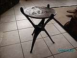 Carved Ebony wood  table - can fold flat