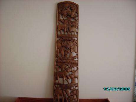 wood carving big 5 - wall hanging 670mm long