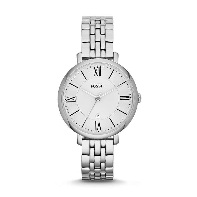 Fossil Ladies Jacqueline Three-Hand Stainless Steel Watch  ES3433
