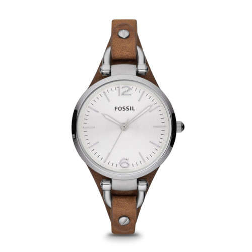 FOSSIL ladies Georgia Brown Leather Watch ES3060